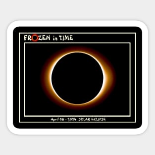 Solar Eclipse Frozen in Time April 08 - 2024 Print Sticker